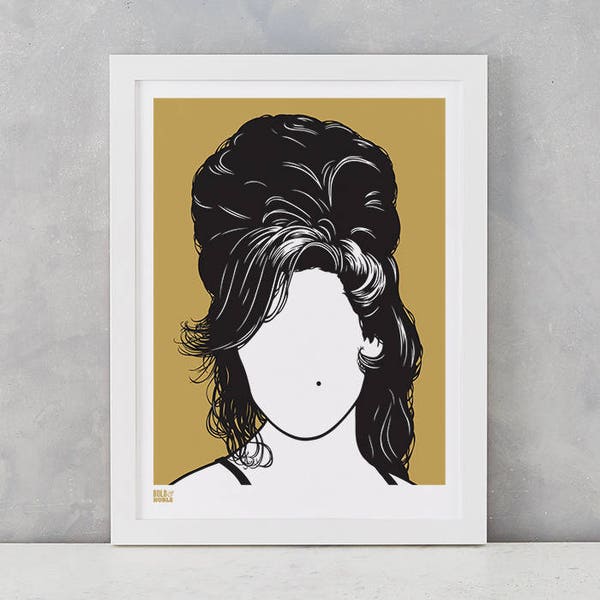 Amy Winehouse Screen Print, Amy Winehouse Wall Art, Amy Winehouse Wall Decor, Amy Winehouse Print, Amy Winehouse Merchandise, Music Wall Art