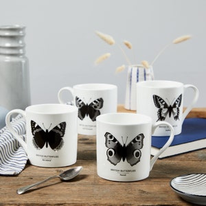 British Butterflies Red Admiral Mug, British Butterflies Red Admiral China Cup image 3