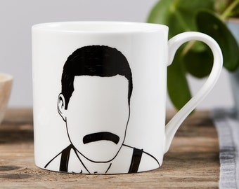 Freddie Mercury Mug, Freddie Mercury Fine China Cup, Freddie Mercury Merchandise, Queen Mug