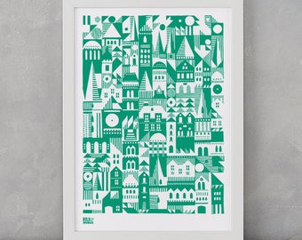 Geometric Print, Coming Home Scandinavian Print, Home Print, A4, Home Style, Geometric Wall Art