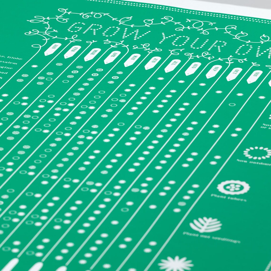 Grow Your Own Seasonal Planting Calendar Screen Print - Etsy