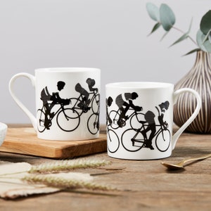 Cycling Mug, Cyclists Fine Bone China Cup, Cycling Gift image 1