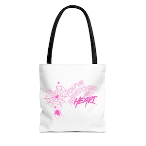 Pink Spider Web Tote Bag: Chic Halloween Accessory