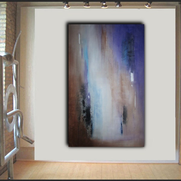 Extra large abstract painting modern art by Elsisy 50x30 Free US shipping