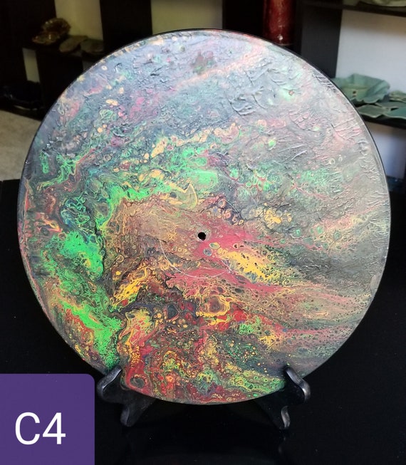 Horloges Acrylique Pour Peinture Vinyl Record Horloge Etsy