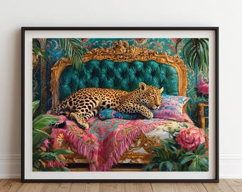 Emerald Green Leopard Print – Gothic Whimsigoth Wall Art - Etsy