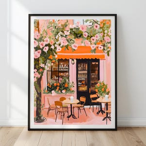 Cozy Cafe Bakery Painting Wall Art | Parisian Kitchen Wall Art | Cottagecore Bakery Poster | Food Painting Art | Printable | French Cafe Art