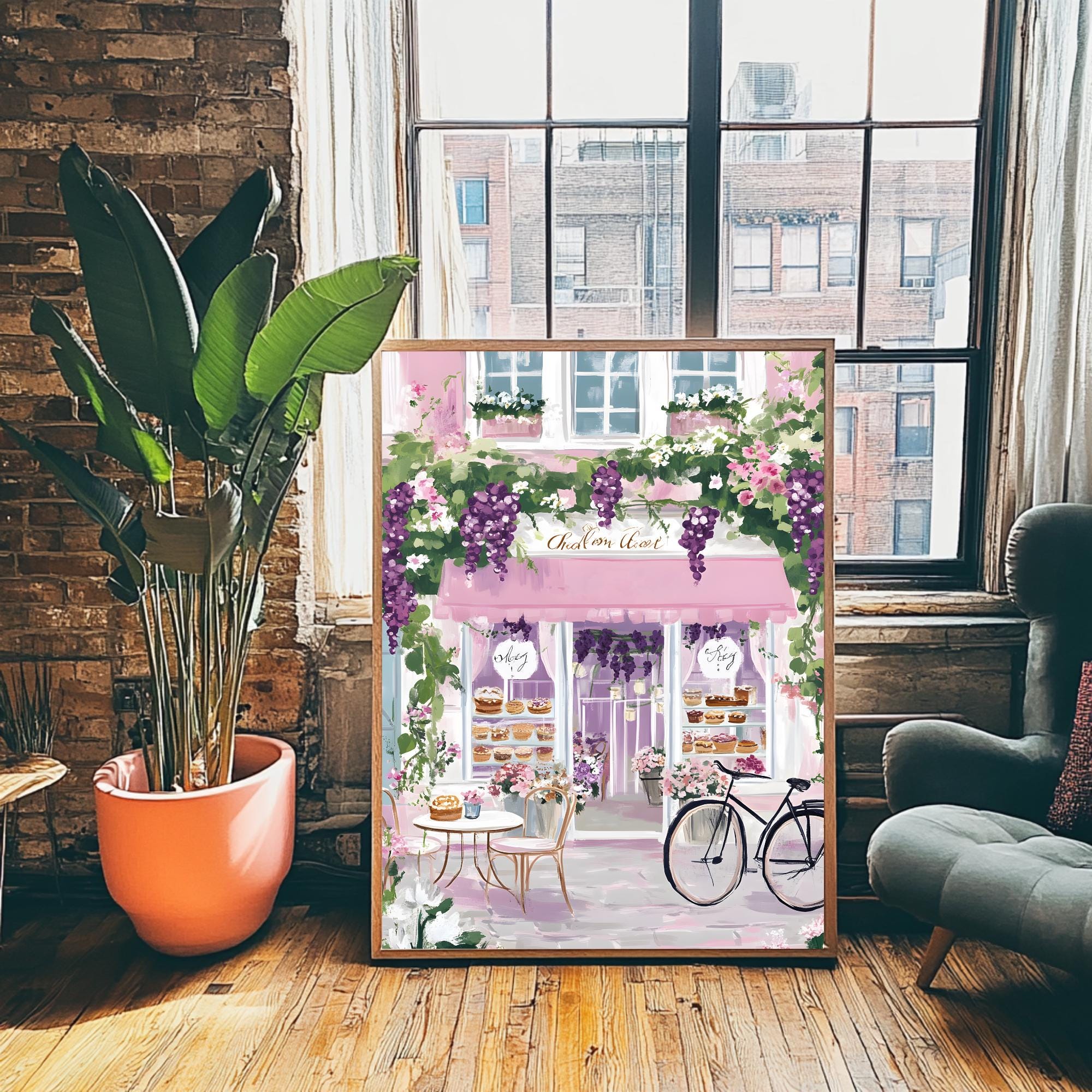 カフェの風景 水彩画 黒色フレーム カフェの風景 水彩画 黒色フレーム In the sunset glow, By the Ohio