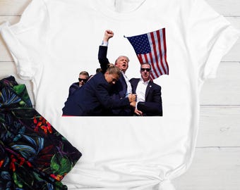 Donald Trump Assassination Shirt ,Trump Shooting Shirt ,Fight President Trump ,Republican T Shirts ,Trump Bloody Ear ,Republican Gifts