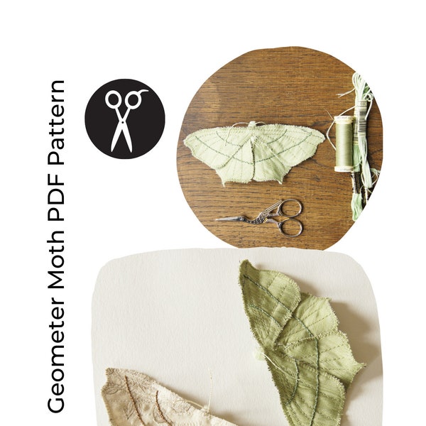 PDF pattern + video tutorial Geometer Moth Soft Sculpture step-by-step