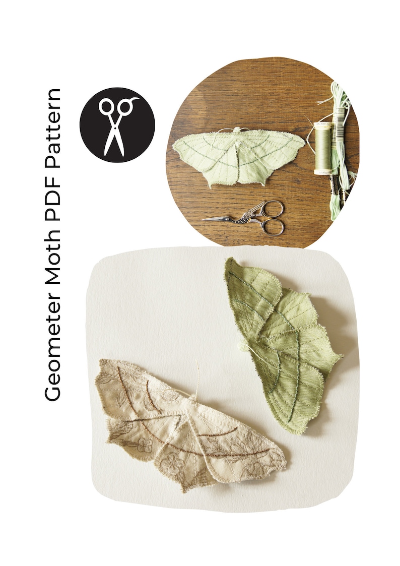 PDF pattern video tutorial Geometer Moth Soft Sculpture step-by-step image 1