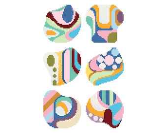 PDF/needlepoint or cross stitch pattern/coaster set No.02