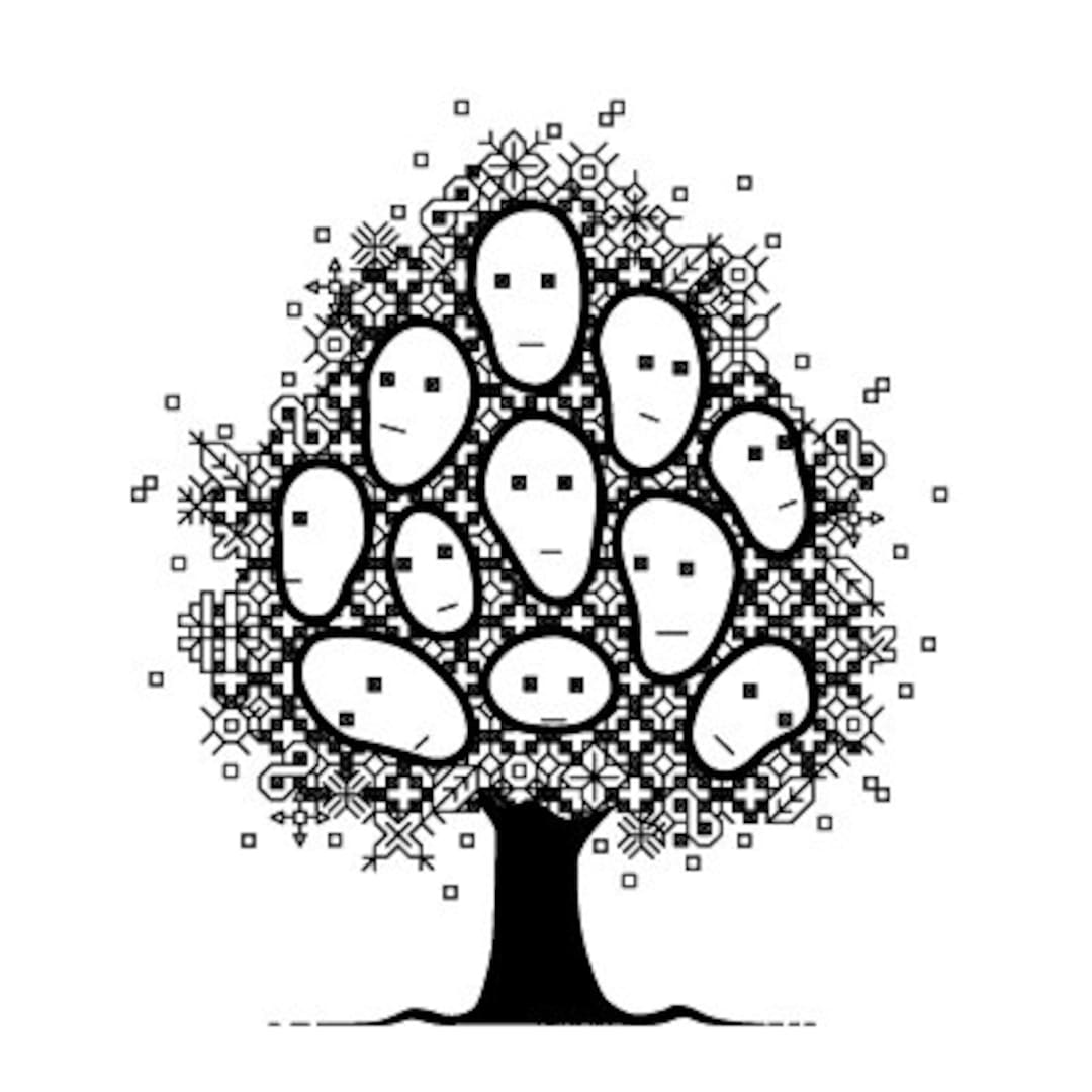 PDF Pattern / Blackwork TREE - Etsy