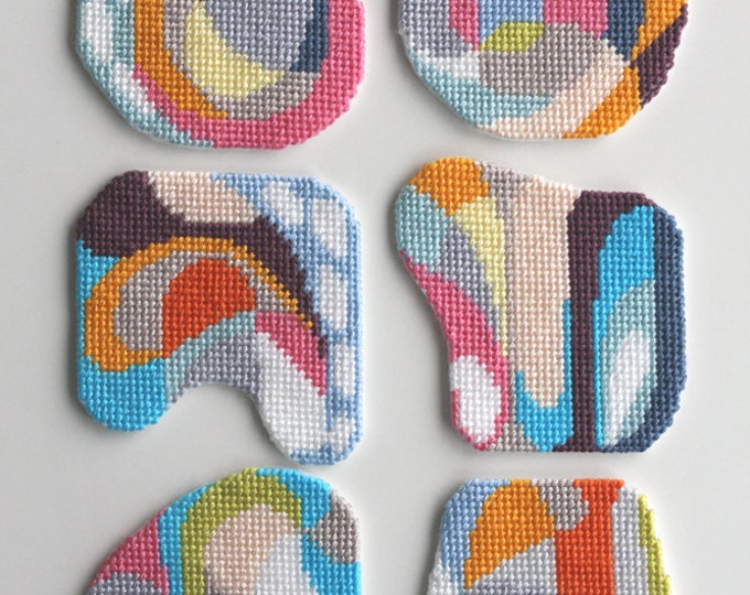 Needlepoint Coaster Set / MINI Etsy