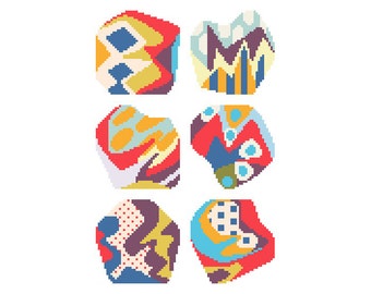 PDF/needlepoint or cross stitch pattern/coaster set No.05