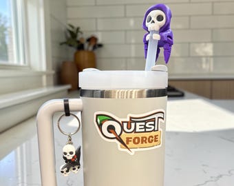 3D Printed Tumbler Accessory Set, Straw Topper and Cup Charms
