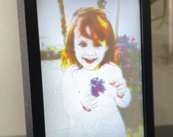 Custom Lighted Photo Lithophane | 3D Printed Personalized Gift