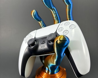 3D Printed Alien Hand Controller Stand – Copper Base, Geek Gift