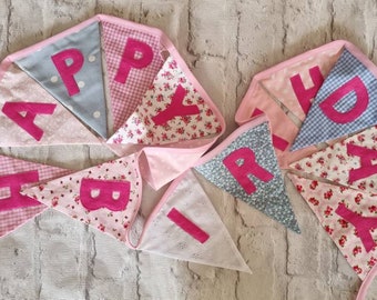 Happy Birthday Bunting, Birthday Party Decoration, Celebration, Cake Smash, Photo shoot prop