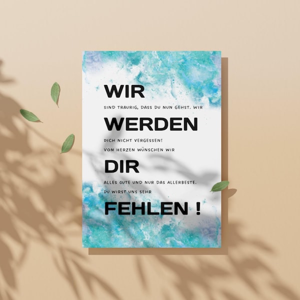 Karte für kollegin abschied - Etsy.de