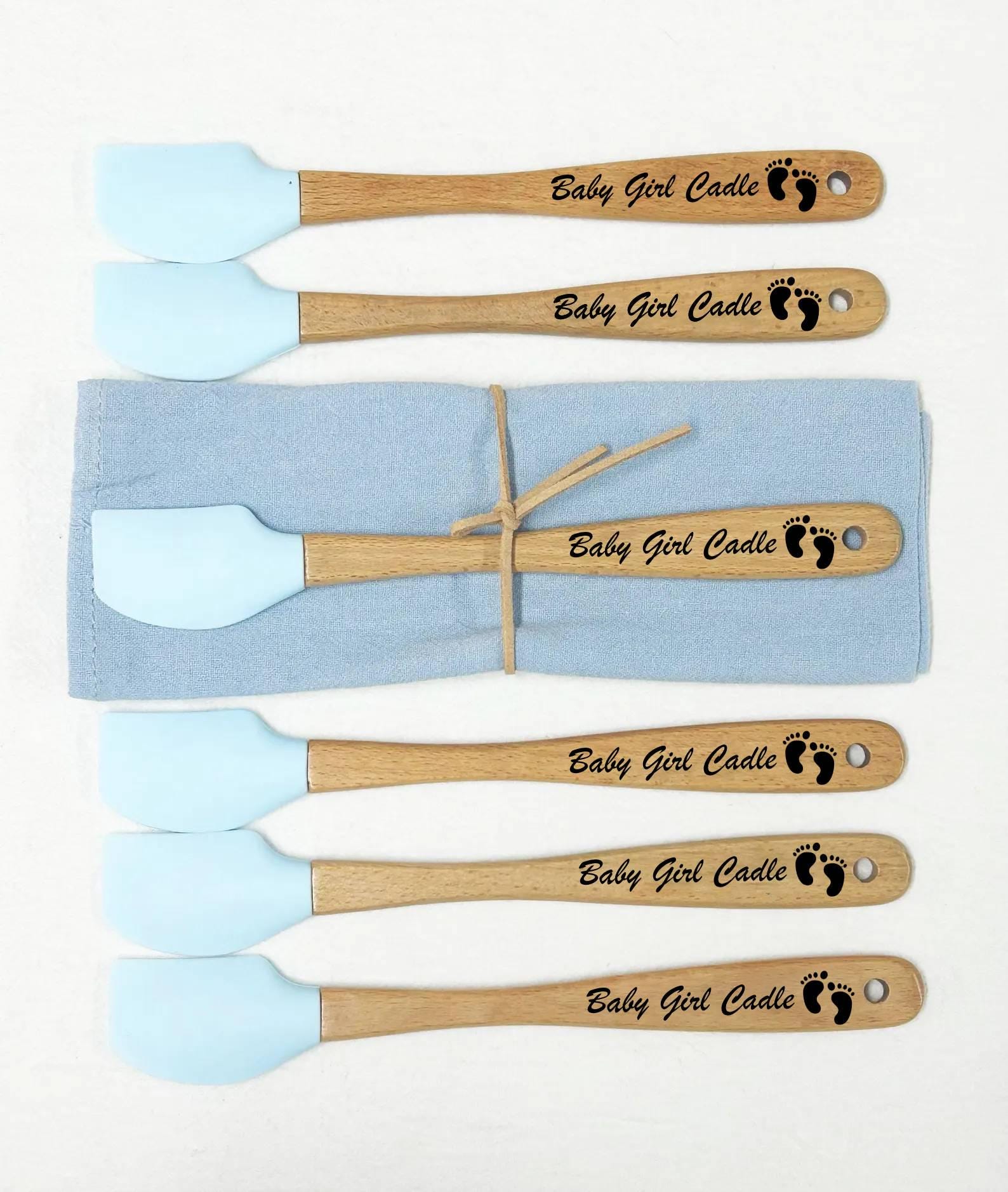 Unique Baby Shower Favors for Guests, Custom Baby Shower Silicone Spatula, Custom Spatula, Engraved Mini Spatula, Personalized Utensils