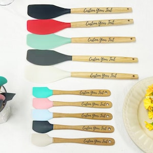 Aangepaste gegraveerde spatel, grote spatel, minispatel, gepersonaliseerde spatel, keukengunsten, cadeau voor moeder, bakcadeaus voor vrouwen