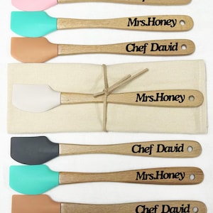 Benutzerdefinierte Pfannenwender, personalisierte Pfannenwender, Mini-Pfannenwender, Geschirrtuch aus Baumwolle, Pfannenwender, Geschenk für Chefkoch, Küchenutensilien, Backgeschenke