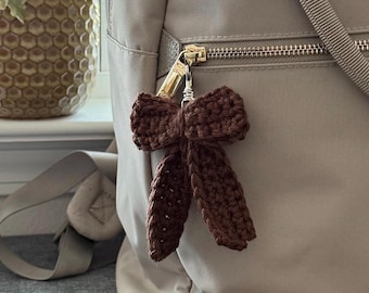 Crochet bow keychain | bag charm, bow charm, keyring, charm, gift for her, cute girl gifts, colorful bows, gift idea, christmas gift