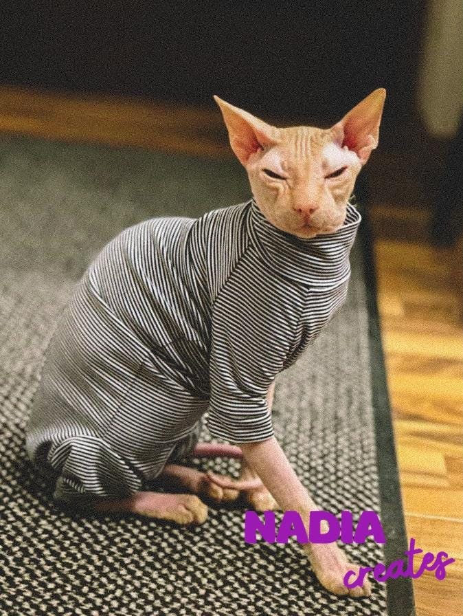 Kotomoda Cat T-Shirt - Tender Owl Green Design For Sphynx & Hairless Cats, Size Small 1 thumbnail image