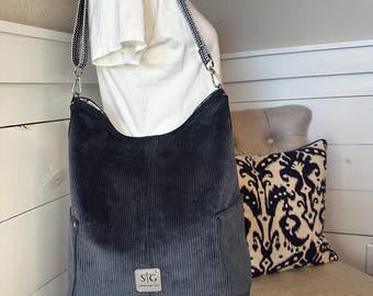 Casual Corduroy Tote Bag