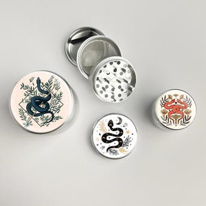 Silver fashion grinder snake shape herb grinder personality grinder metal grinder herb grinder gift with catcher