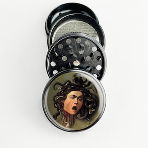 Caravaggio Head of Medusa Grinder Black Grinder Herb Grinder Spice Grinder Men Grinder Girl Grinder Metal Grinder Gift