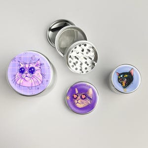 Silver fashion grinder cute cat herbal grinder personality grinder metal grinder gift