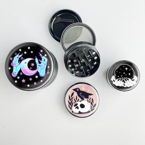 Black fashion grinder witch mysterious witchcraft herb grinder vanilla grinder personality grinder metal grinder gift