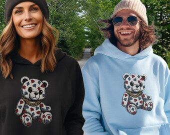 Diamond Bear Graphic Tee & Hoodie: Streetwear Style