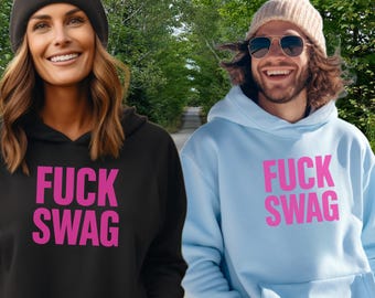 Pink Text Graphic T-Shirt Hoodie: Bold Design, Streetwear Apparel, Unisex Clothing