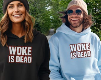 Woke is dead statement T-Shirt: edgy design, unisex streetwear, bold message