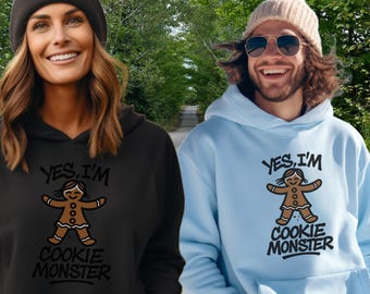 Cookie Monster Gingerbread Girl T-Shirt, Funny Foodie Tee