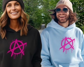 Anarchy Symbol Drip - unisex streetwear tee and hoodie