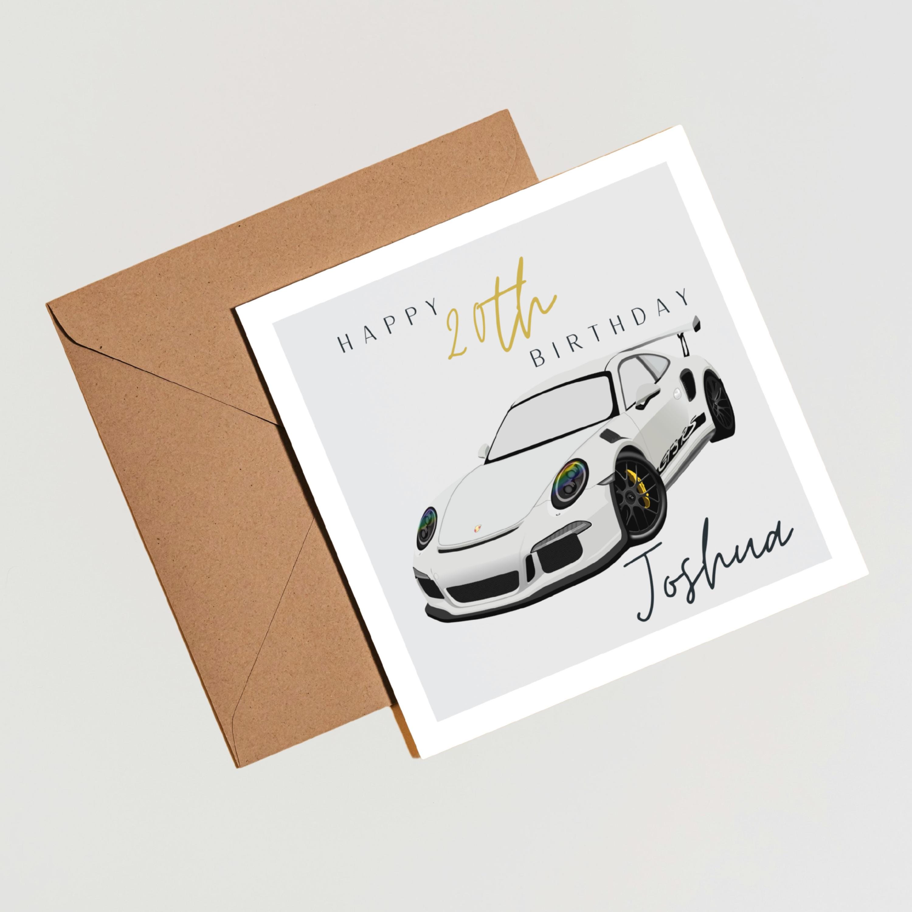 Porsche birthday card - Etsy 日本