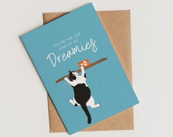 Cat Father's Day Card | Cat Dad | Cute Cat Birthday Card | Funny Cat Card
