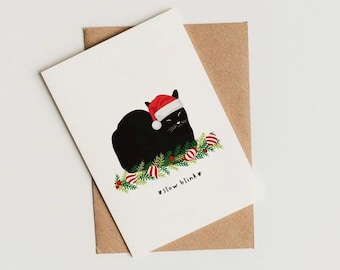 Slow Blink Christmas Card | Cat Lover Card | Christmas Card | Card From The Cat
