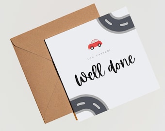 Driving Test Pass Card | Congrats On Passing Your Test | New Driver Card