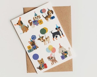 Birthday Dogs | Dog Birthday Card | Card From The Dog | Celebration Card | Dog Lovers