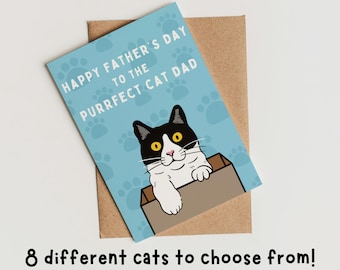 Purrfect Cat Dad Father's Day Card | Cat Lovers | Card From The Cat