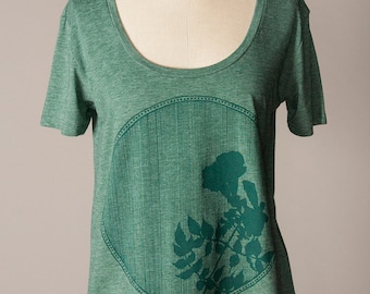 Women's Super Soft T-shirt, Heather Green Vintage Look