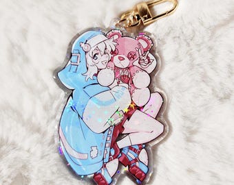 Bridget + Roger 3.5" Holographic Acrylic Charm