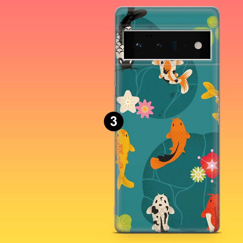 Fish Phone Case Ocean Water Cover for Google Pixel 9pro Xl,8a,8pro,7pro