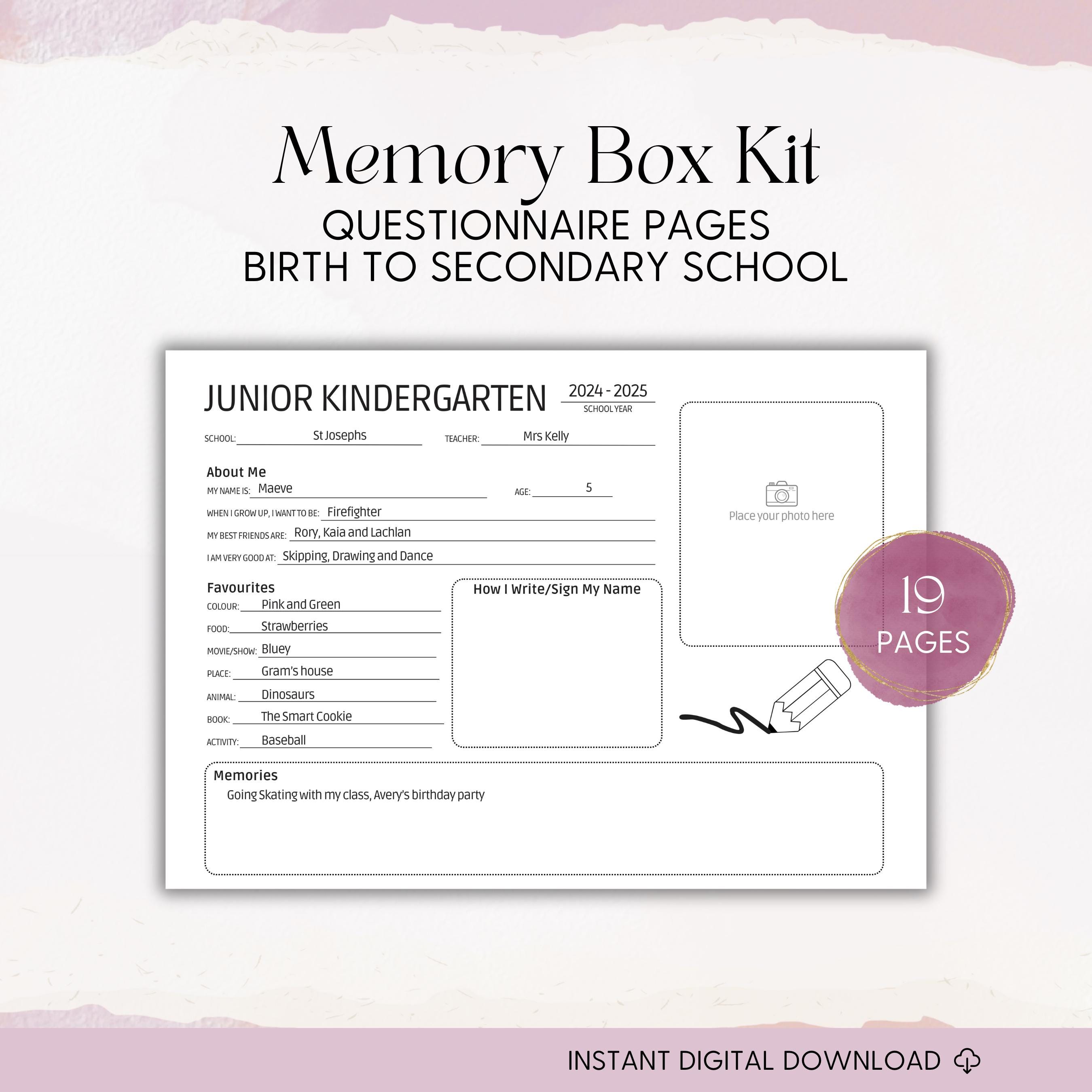 Memory Box Notelets Memory Box Kit | Custom Vinyl Name Decal, File Folder Tabs ...