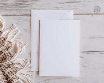 Zestaw pustych składanych kartek 4x6 – kartki okolicznościowe i zaproszenia DIY, karton w kolorze kraft/białym/akwarelowy, koperty w zestawie
